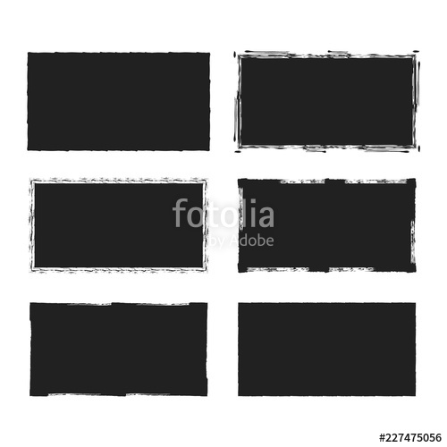 500x500 Rectangular Grunge Rough Shape Vector Isolated Background Chalk