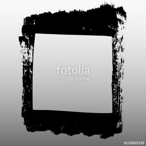 500x500 Black Grunge Frame Design Template Shape Vector Illustration