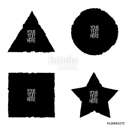 500x500 Black Vector Grunge Shape Background Circle, Square, Triangle