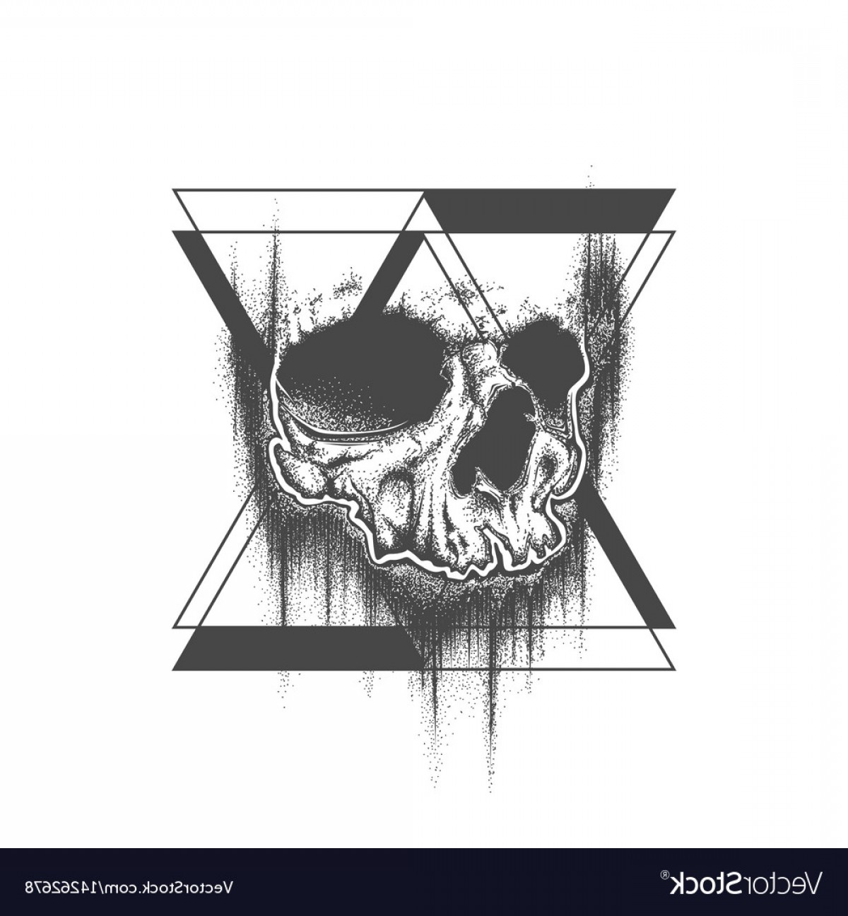 Grunge Skull Vector