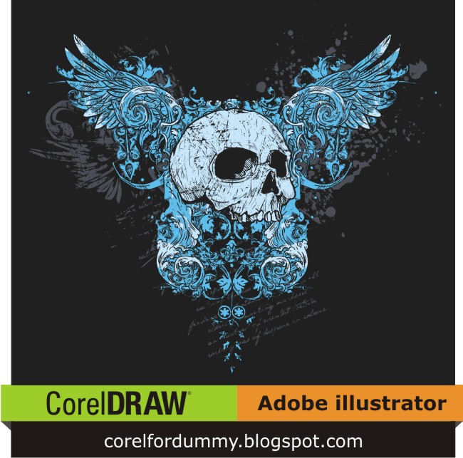 650x643 Grunge Skull Vector