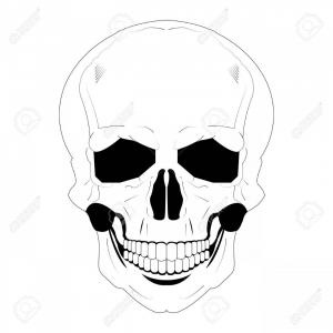 300x300 Grunge Skull With Thorns Background Vector Clipart Catchsplace