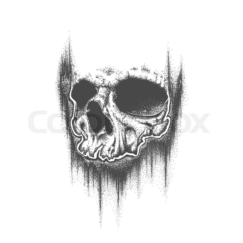 800x800 Abstract Dotwork Grunge Skull Stock Vector Colourbox