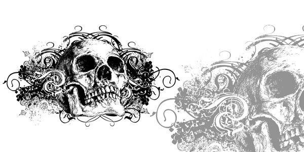 Grunge Skull Vector at Vectorified.com | Collection of Grunge Skull ...