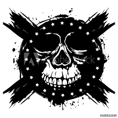 500x500 Grunge Skull