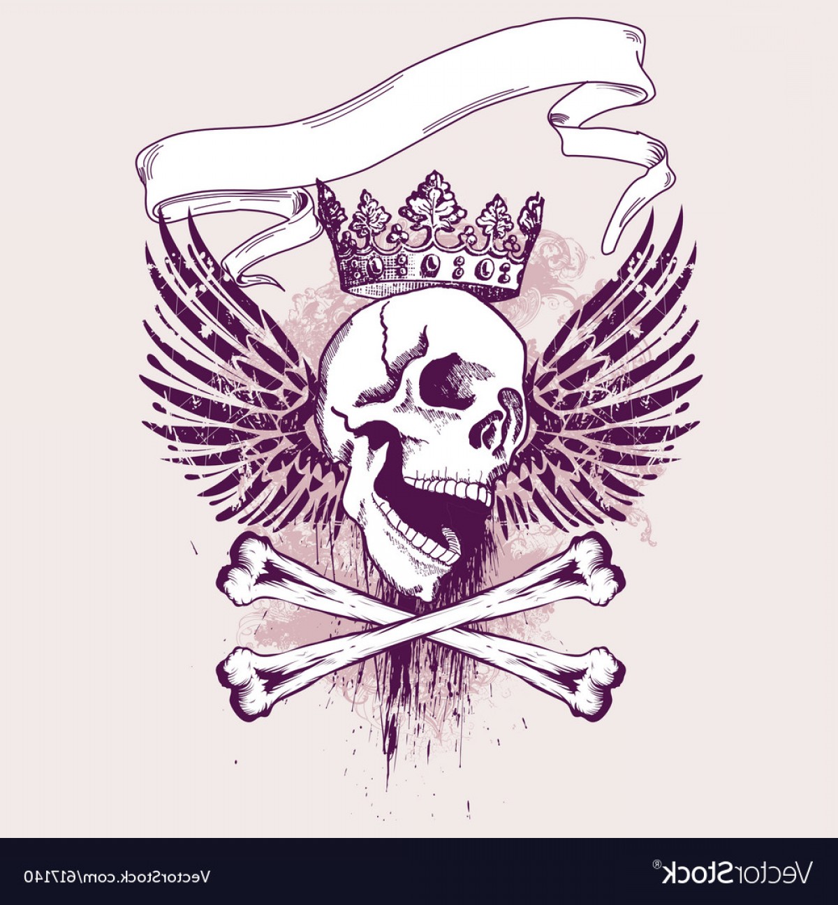 1200x1296 Grunge Skull Apparel Design Vector Soidergi