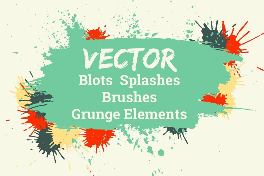 910x607 Just Splash It! Grunge Vector Blots