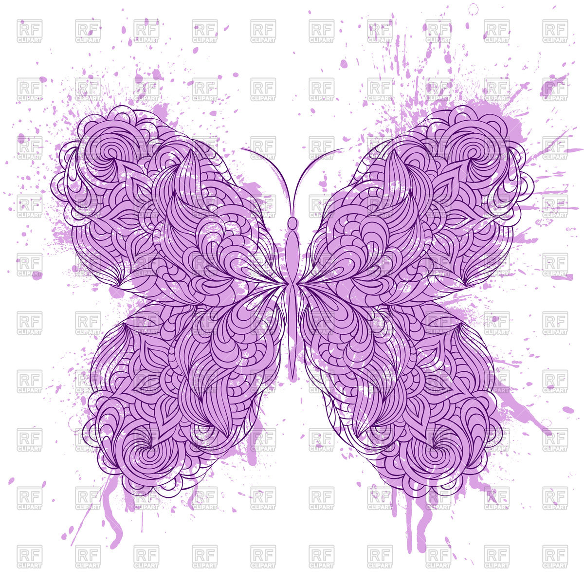 Violet Abstract Butterfly On Grunge Splash Vector Image Of Plants 1200x1200 Violet Abstract Butterfly On Grunge Splash Vector Image Of Plants