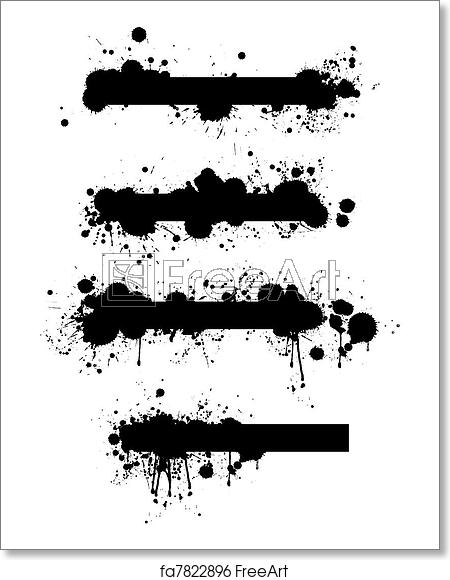 450x580 Free Art Print Of Set Of Grunge Vector Splatter Banners