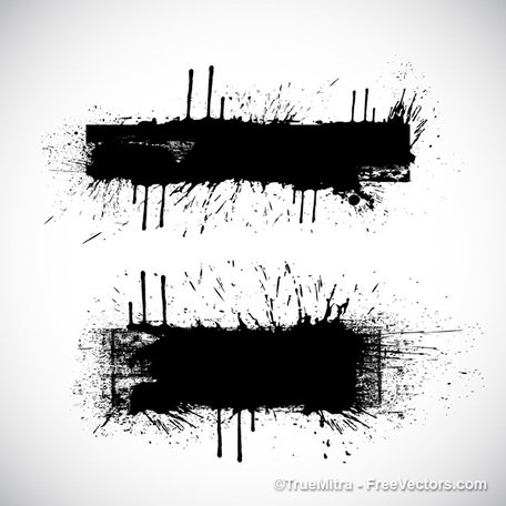 456x456 Free Grunge Splatter Banners Clipart And Vector Graphics