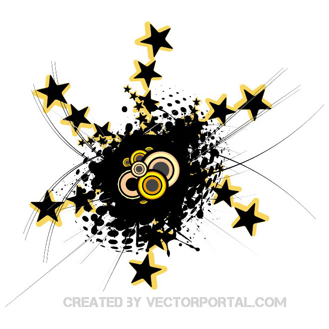 660x660 Grunge And Stars Vector Design Download