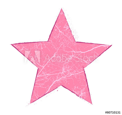 500x471 Pink Grunge Star Vector