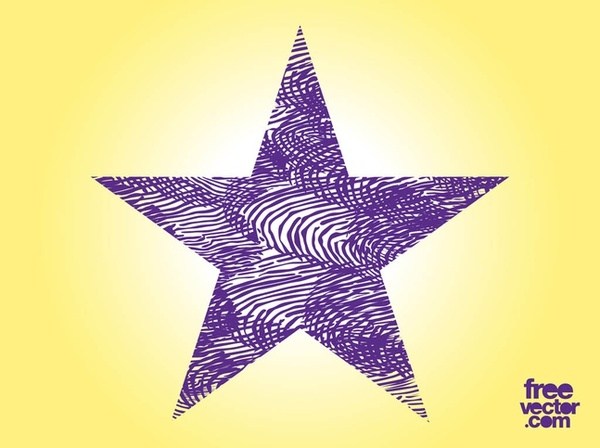 600x448 Purple Grunge Star Free Vector