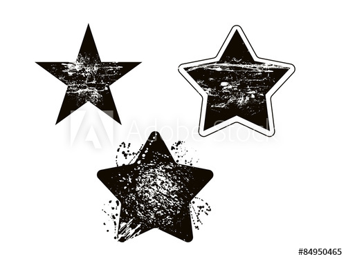 500x375 Grunge Star Element Damaged Vector Design Set