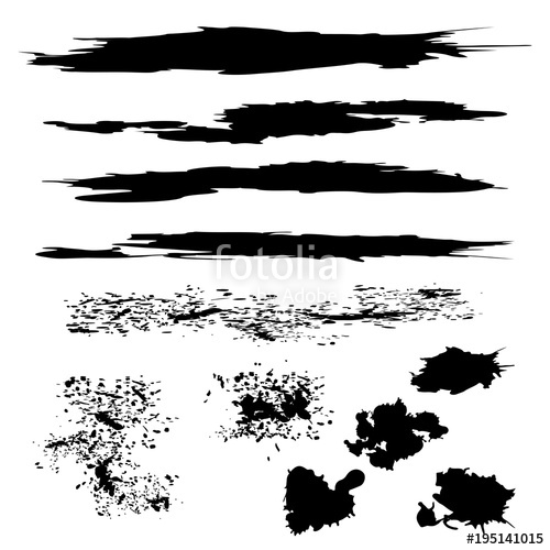 500x500 Grunge Stripe Vector Brush Stroke Set Distressed Banner