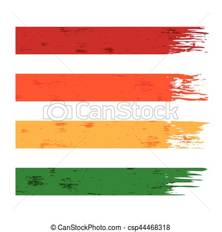 450x470 Vector Set Of Four Colorful Grunge Stripes