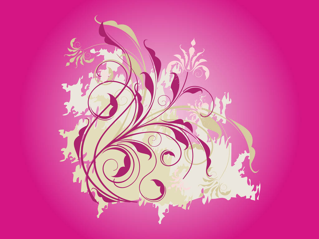 Grunge Flower Swirls Vector Art Graphics 1024x765 Grunge Flower Swirls Vector Art Graphics
