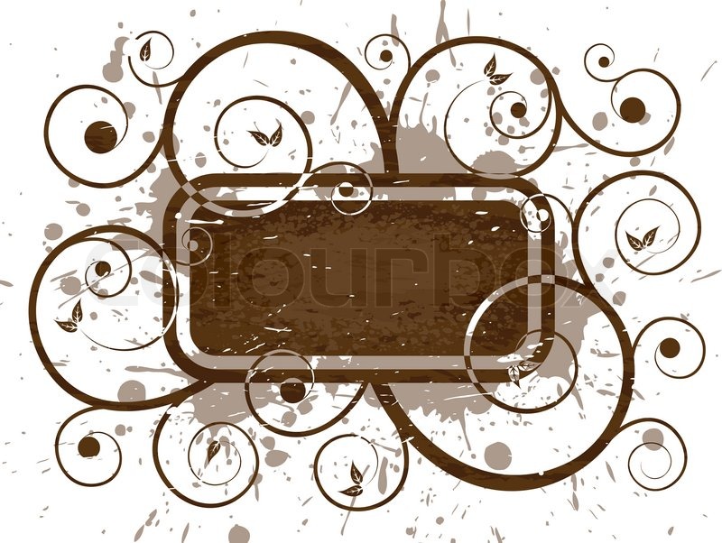 Grunge Floral Swirl Frame Pattern Stock Vector Colourbox 800x602 Grunge Floral Swirl Frame Pattern Stock Vector Colourbox