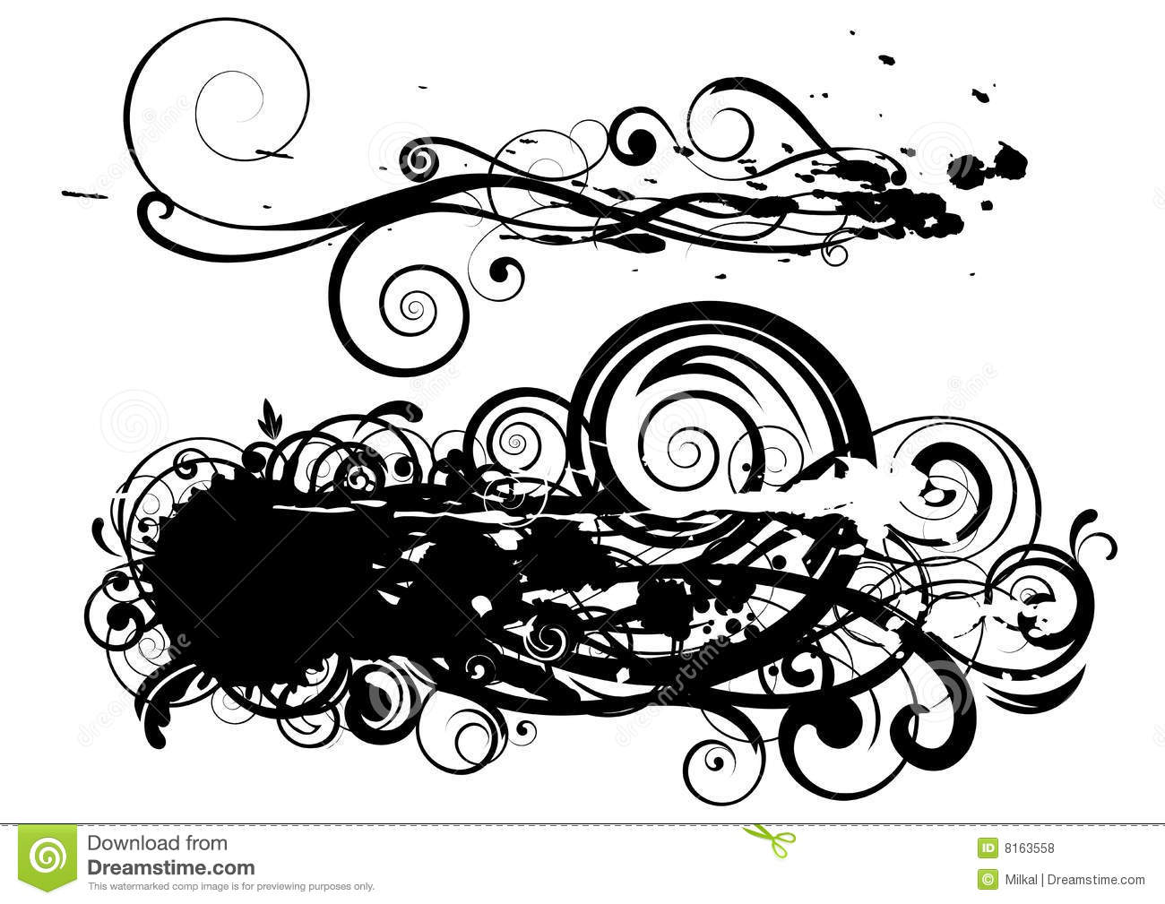 Grunge Swirl Vector Images 1300x1009 Grunge Swirl Vector Images