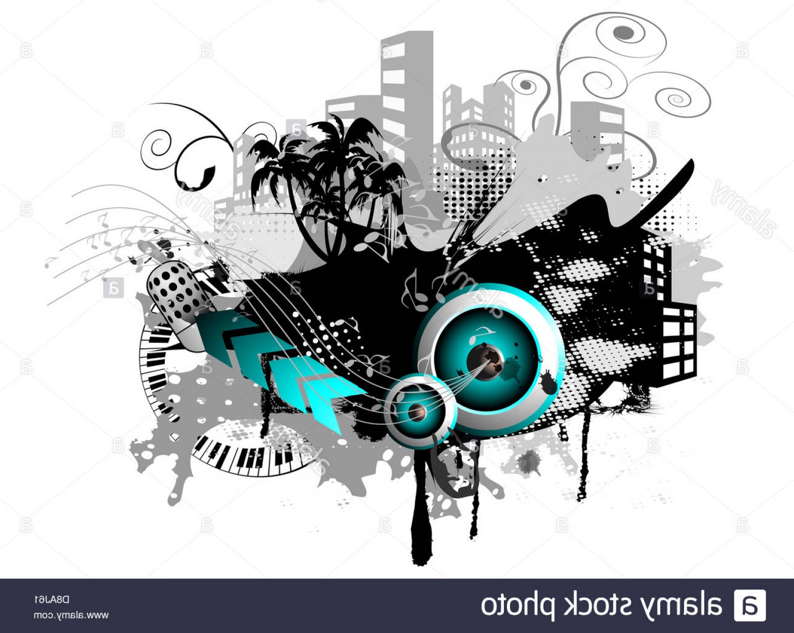 Stock Photo Music Abstract Speakers House Palm Trees City Floral 1560x1243 Stock Photo Music Abstract Speakers House Palm Trees City Floral