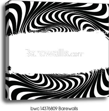 Black And White Swirl Lines With Grunge Label Vector, Canvas 382x390 Black And White Swirl Lines With Grunge Label Vector, Canvas