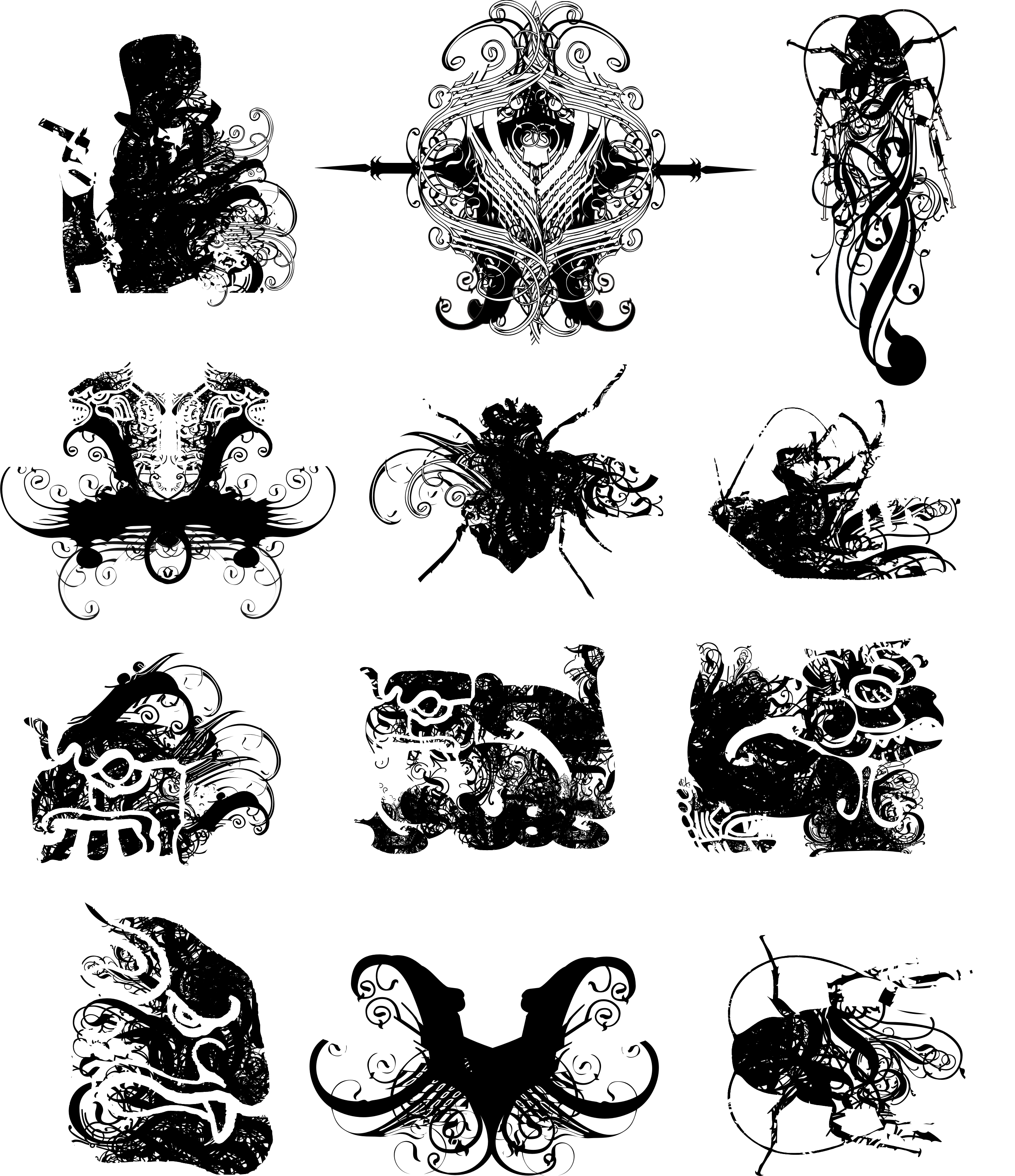 2680x3104 Grunge Vector Set Photos And Images Digital Art