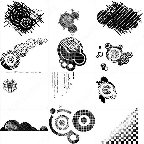 Grunge Vector Circle Shapes Brush Photoshop Free Brushes 598x598 Grunge Vector Circle Shapes Brush Photoshop Free Brushes