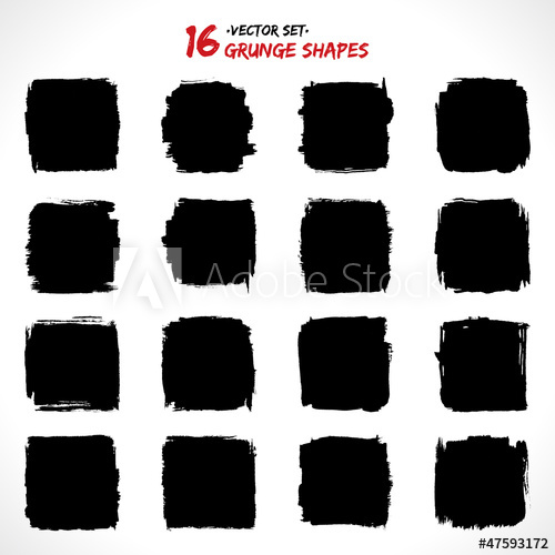 Set Of Grunge Vector Shapes 500x500 Set Of Grunge Vector Shapes
