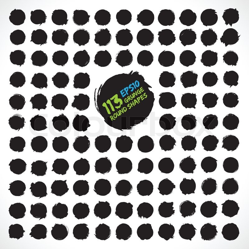 Set Of Round Grunge Vector Shapes Stock Vector Colourbox 800x800 Set Of Round Grunge Vector Shapes Stock Vector Colourbox