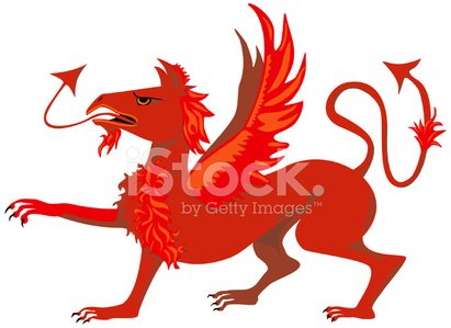 411x299 Griffin Or Gryphon Heraldic Image Vector Stock Vectors