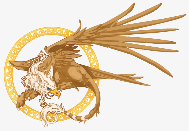 650x450 Download Free Png Vector Hand Painted Gryphon, Hand Painted