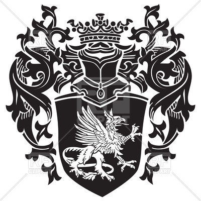 400x400 Royal Coat Of Arms With Heraldic Gryphon Vector Image Of Signs