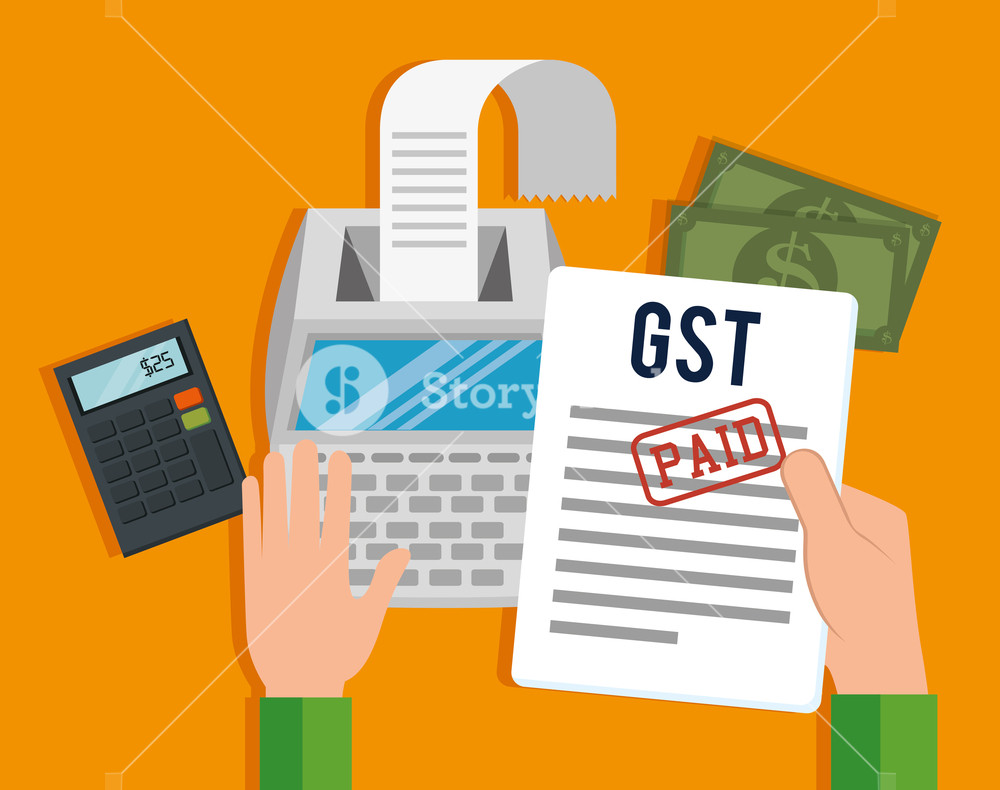 Gst Time Set Elements Icons Vector Illustration Design Royalty 1000x790 Gst Time Set Elements Icons Vector Illustration Design Royalty