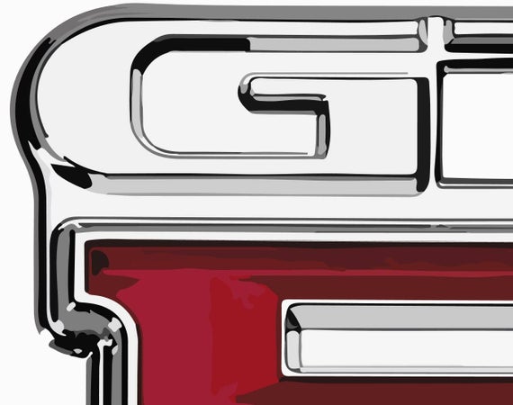 570x450 Nissan Gtr Chrome Logo Vector Vectorized Print Ultra High Etsy