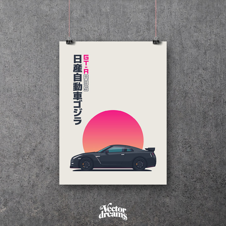 720x720 Nissan Gt R Side Vector Dreams