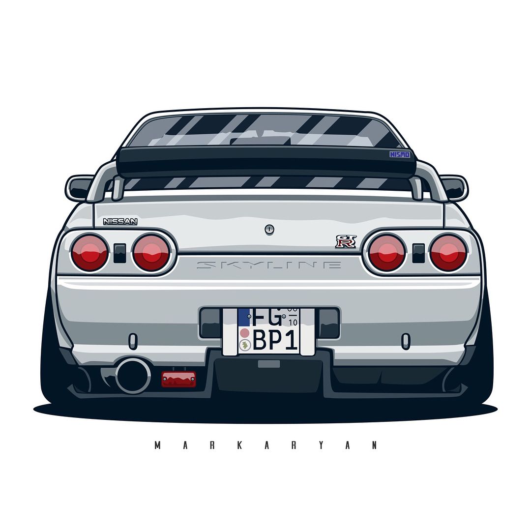 1080x1080 Nissan Skyline Gt R Part Ii Vector Art Owne Nissan