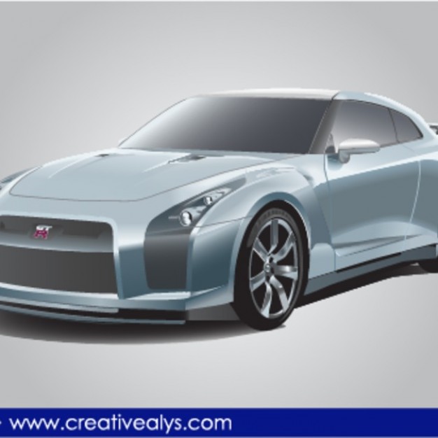 626x626 Nissan Gtr Realistic Car Vector Vector Free Download
