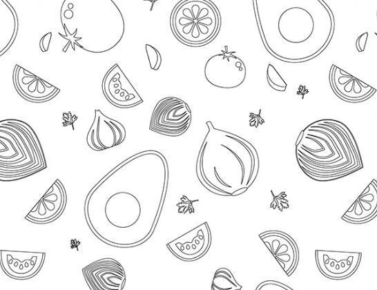 546x420 Free Guacamole Vector Pattern