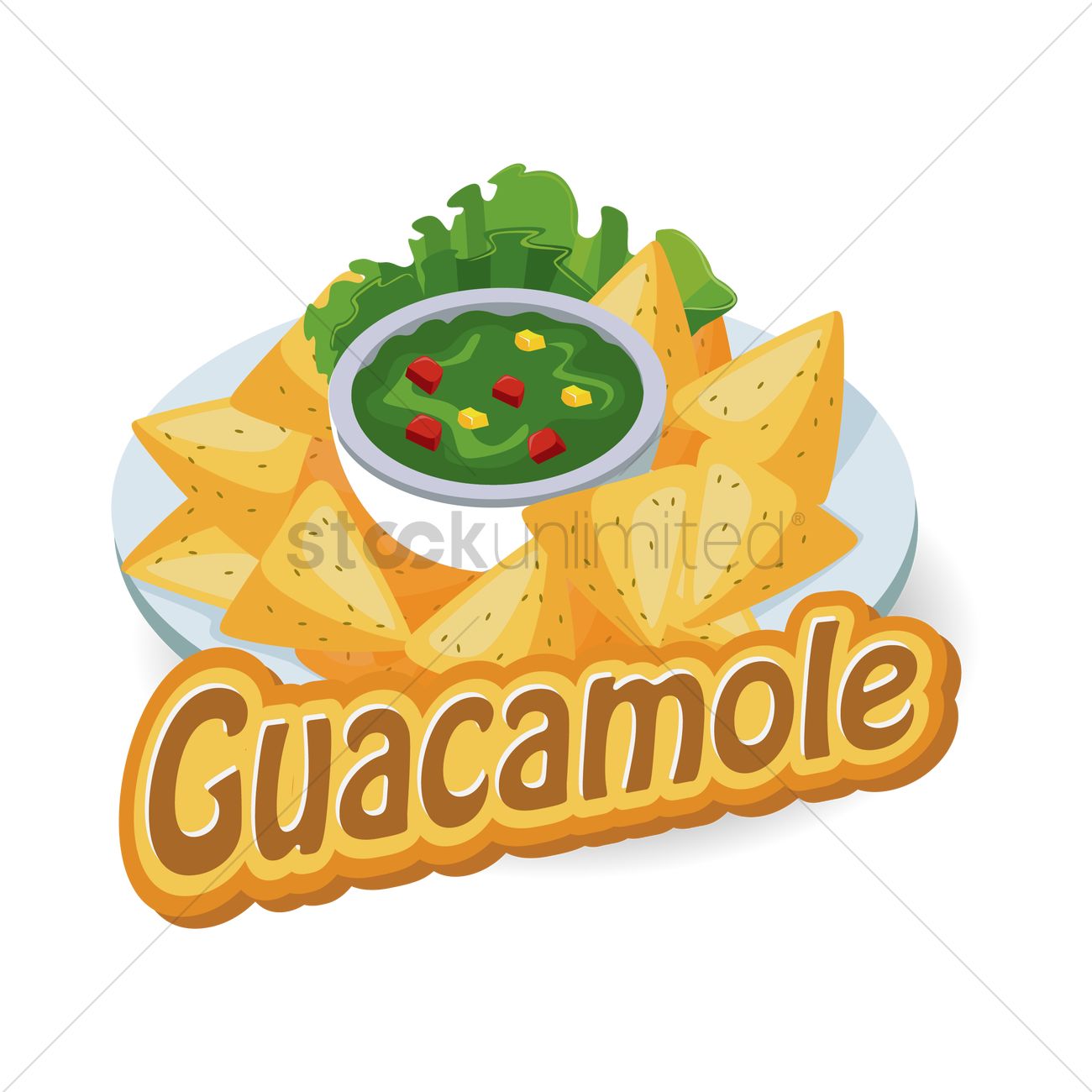 1300x1300 Guacamole Vector Image