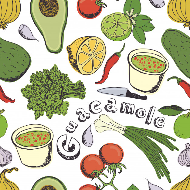 626x626 Guacamole Background Vector Free Download