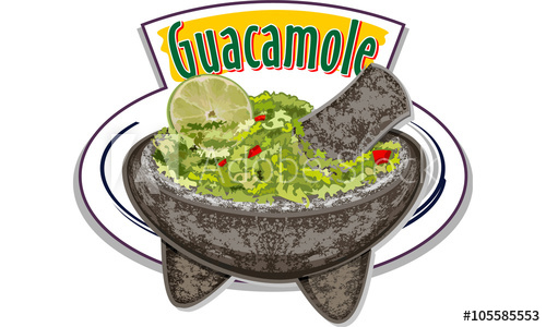 500x300 Mexican Sauce Guacamole Vector