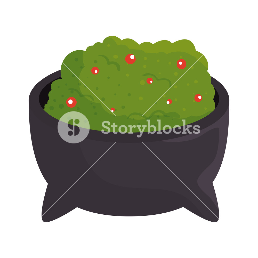1000x1000 Delicious Guacamole Sauce Icon Vector Illustration Design Royalty