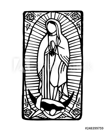 400x500 Virgin Mary Of Guadalupe Vector Illustration