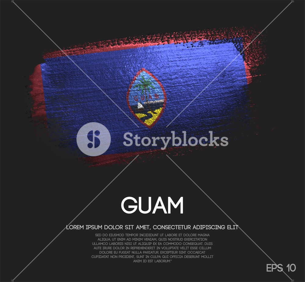 1000x926 Guam Flag Made Of Glitter Sparkle Brush Paint Vector Royalty Free