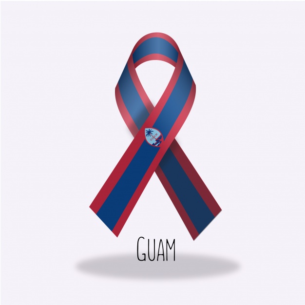 626x626 Guam Flag Ribbon Design Vector Free Download