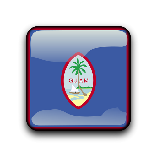 500x500 Guam Flag Vector Button
