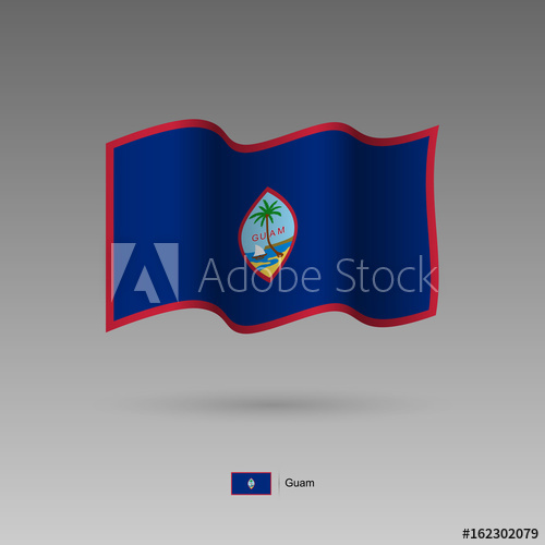 500x500 Guam Flag Official Colors And Proportion Correctly High Detailed