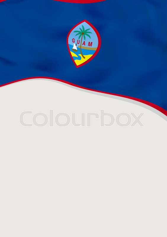 564x800 Leaflet Design With Flag Of Guam Stock Vector Colourbox