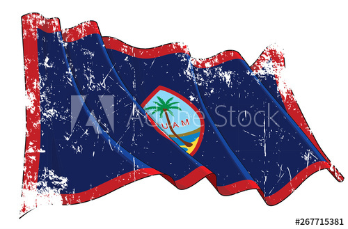 500x329 Textured Grunge Waving Flag Of Guam