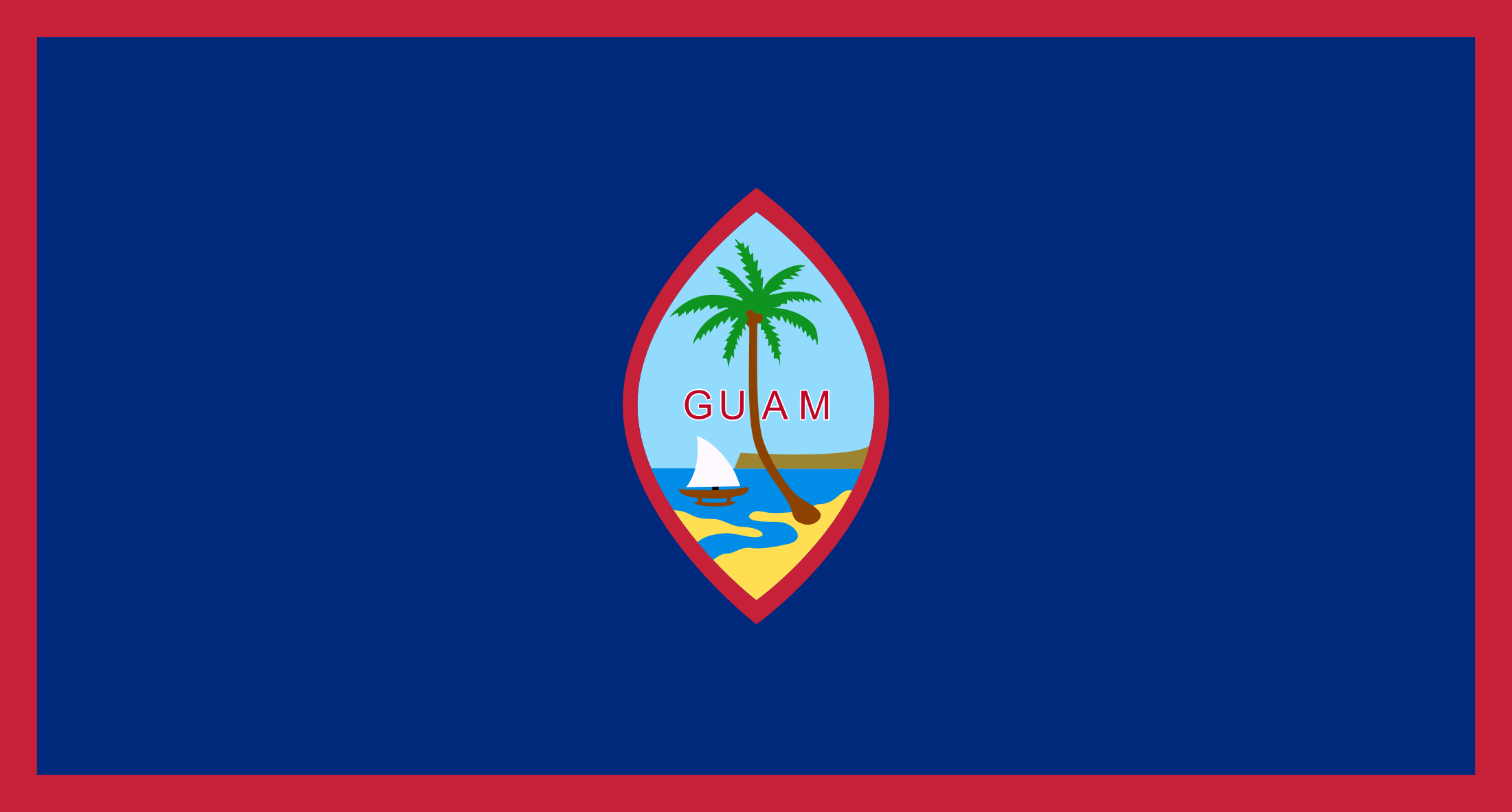 2200x1181 Guam Flag Png Vector